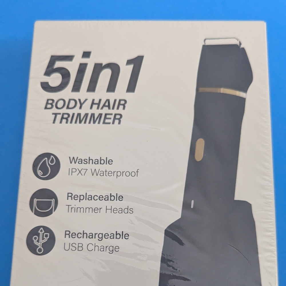 5-in-1 Body Hair Trimmer - Black waterproof